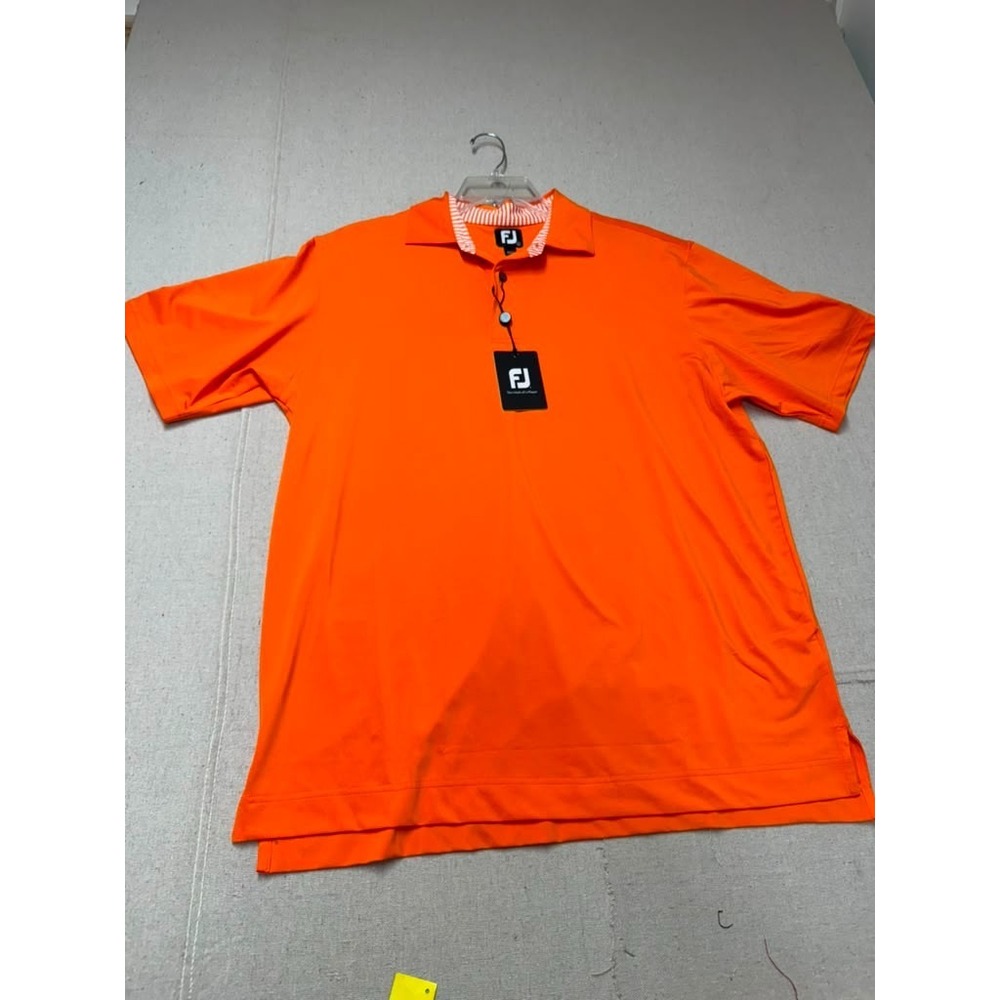 FootJoy FJ ProDry NBC Sports Orange Golf Polo Shirt Large New Tags [A84]